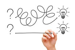 Getting Best Path From Question To Great Idea Stock Photography Getting Best Path From Question To Great Idea Stock Photography