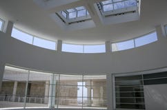 Getty Museum lobby interiors ceiling natural lighting royalty free stock photo Getty Museum lobby interiors ceiling natural lighting royalty free stock photo