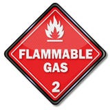 Gevaars brandbaar gas stock illustratie Gevaars brandbaar gas stock illustratie