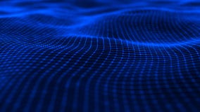 Gewellte Oberfl?che mit vielen Punkten und Linien Abstrakter futuristischer Hintergrund Wiedergabe 3d lizenzfreie abbildung Gewellte Oberfl?che mit vielen Punkten und Linien Abstrakter futuristischer Hintergrund Wiedergabe 3d lizenzfreie abbildung