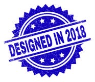 Geweven Grunge ONTWORPEN IN de Zegelverbinding van 2018 vector illustratie Geweven Grunge ONTWORPEN IN de Zegelverbinding van 2018 vector illustratie