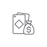 Gewinn am linearen Ikonenkonzept der Karten Gewinnen Sie an der Kartenlinie Vektorzeichen, Symbol, Illustration vektor abbildung Gewinn am linearen Ikonenkonzept der Karten Gewinnen Sie an der Kartenlinie Vektorzeichen, Symbol, Illustration vektor abbildung