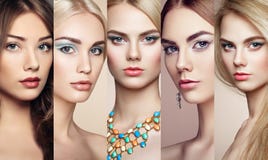Gezichten van vrouwen Gezichten van vrouwen royalty-vrije stock foto Gezichten van vrouwen Gezichten van vrouwen royalty-vrije stock foto