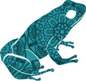 Gezogene dekorative Gekritzelfroschillustration mit zentangle Verzierungen vektor abbildung Gezogene dekorative Gekritzelfroschillustration mit zentangle Verzierungen vektor abbildung