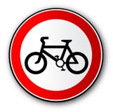 Geïsoleerde het Teken van het fietserverkeer vector illustratie Geïsoleerde het Teken van het fietserverkeer vector illustratie