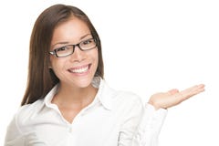 Geöffnete Hand der Frauen-Vertretung getrennt stockfotografie Geöffnete Hand der Frauen-Vertretung getrennt stockfotografie