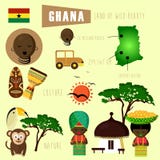 Ghana härligt land av det Afrika arvet och kultur stock illustrationer Ghana härligt land av det Afrika arvet och kultur stock illustrationer