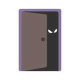 Ghost Eye Door Flat illustration royalty free illustration Ghost Eye Door Flat illustration royalty free illustration