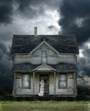 Ghost On Porch In A Storm Royalty Free Stock Photography Ghost On Porch In A Storm Royalty Free Stock Photography