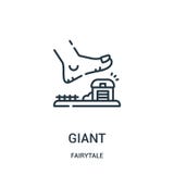 giant icon vector from fairytale collection. Thin line giant outline icon vector illustration stock illustration giant icon vector from fairytale collection. Thin line giant outline icon vector illustration stock illustration