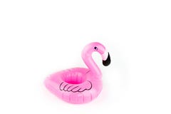 Giant inflatable Flamingo on a white background, pool float party, stock photo Giant inflatable Flamingo on a white background, pool float party, stock photo