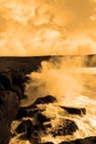 Giant Storm Waves Crashing On Cliffs Royalty Free Stock Photos