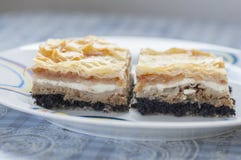 Gibanica Medimurska, κροατικό παραδοσιακό κέικ στοκ φωτογραφίες Gibanica Medimurska, κροατικό παραδοσιακό κέικ στοκ φωτογραφίες