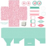 Gift box template party set royalty free illustration Gift box template party set royalty free illustration