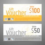 Gift certificate, voucher, coupon template in vector stock illustration Gift certificate, voucher, coupon template in vector stock illustration