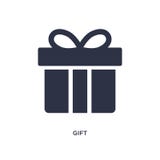 gift icon on white background. Simple element illustration from delivery and logistic concept royalty free illustration gift icon on white background. Simple element illustration from delivery and logistic concept royalty free illustration