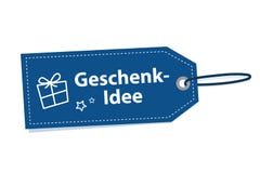 Gift idea blue shopping label for christmas stock illustration Gift idea blue shopping label for christmas stock illustration