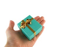 Gift In A Hand Stock Photos