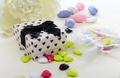 Gift for Valentine's Day with some candies Royalty Free Stock Photos Gift for Valentine's Day with some candies Royalty Free Stock Photos