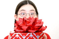 Free Gift With Big Red Bow Stock Image - 50021