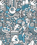 Gigantisk modell för sömlöst Hipsterklotter vektor illustrationer Gigantisk modell för sömlöst Hipsterklotter vektor illustrationer