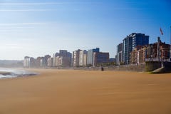 Gijon playa San Lorenzo beach Asturias Spain royalty free stock photography Gijon playa San Lorenzo beach Asturias Spain royalty free stock photography