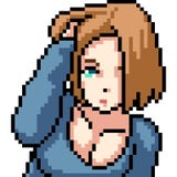 Gil d'anime d'art de pixel de vecteur illustration de vecteur Gil d'anime d'art de pixel de vecteur illustration de vecteur