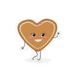 Gingerbread cookie-heart vector illustration Gingerbread cookie-heart vector illustration