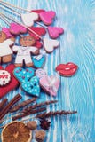 Gingerbreads For Valentines Day Stock Photos