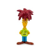 Giocattolo raccoglibile dal fumetto Simpsons su un fondo bianco fotografia stock libera da diritti Giocattolo raccoglibile dal fumetto Simpsons su un fondo bianco fotografia stock libera da diritti