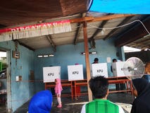 Giorno delle elezioni in Indonesia, il 17 aprile 2019 immagini stock Giorno delle elezioni in Indonesia, il 17 aprile 2019 immagini stock