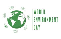 Giorno di ambiente di mondo Globo della terra con le foglie Manifesto o insegna creativo Pianeta di ecologia Progettazione amiche illustrazione di stock Giorno di ambiente di mondo Globo della terra con le foglie Manifesto o insegna creativo Pianeta di ecologia Progettazione amiche illustrazione di stock