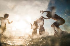 Giovani che hanno divertimento fotografia stock Giovani che hanno divertimento fotografia stock
