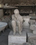 Gipsförband av en invånare av Pompeii fotografering för bildbyråer Gipsförband av en invånare av Pompeii fotografering för bildbyråer