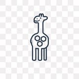 Giraffe vector icon isolated on transparent background, linear G royalty free illustration Giraffe vector icon isolated on transparent background, linear G royalty free illustration