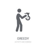 Girig symbol Moderiktigt girigt logobegrepp på vit bakgrund från vektor illustrationer Girig symbol Moderiktigt girigt logobegrepp på vit bakgrund från vektor illustrationer