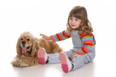 Girl And Dog Royalty Free Stock Photography