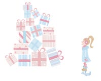Girl And Gifts Royalty Free Stock Images