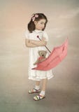 Girl And Umbrella Royalty Free Stock Image Girl And Umbrella Royalty Free Stock Image