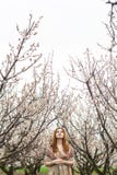 Girl in blooming gardens royalty free stock photos Girl in blooming gardens royalty free stock photos