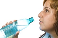 Girl Drinks Water Stock Image
