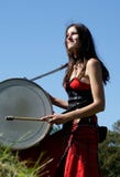 Girl Drumming Royalty Free Stock Photos Girl Drumming Royalty Free Stock Photos