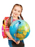 Girl Holding A Globe Royalty Free Stock Image