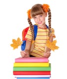 Girl Holding Pile Of Books. Royalty Free Stock Photo Girl Holding Pile Of Books. Royalty Free Stock Photo