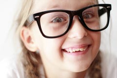 Girl In Glasses Royalty Free Stock Images