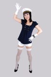Girl In Sailor Uniform. Royalty Free Stock Photos