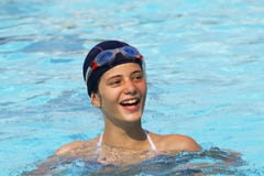 Girl In The Swimming Pool Royalty Free Stock Image