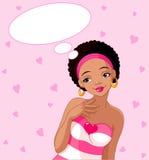 Girl with love on her mind vector illustration Girl with love on her mind vector illustration