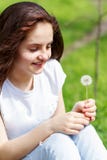 Girl make a wish stock photo Girl make a wish stock photo