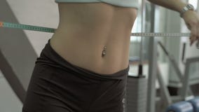 Girl measuring video dutch teen